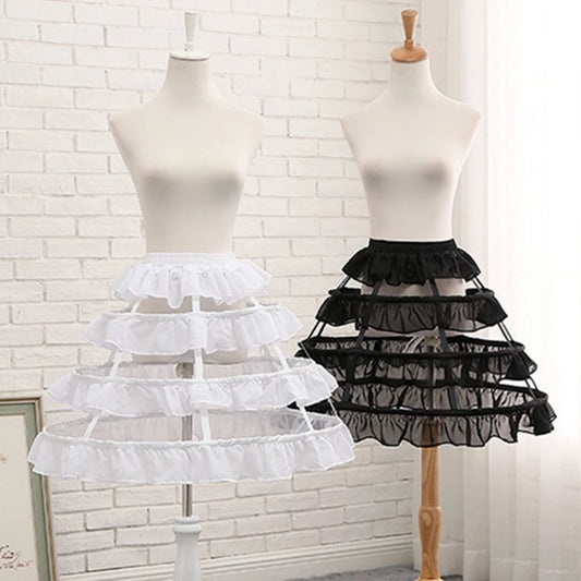 Victorian Dress Pannier Hoop Skirt Bustle Cage Skirt Girls Lolita Fish Bone Cosplay Dress Skirt Petticoat